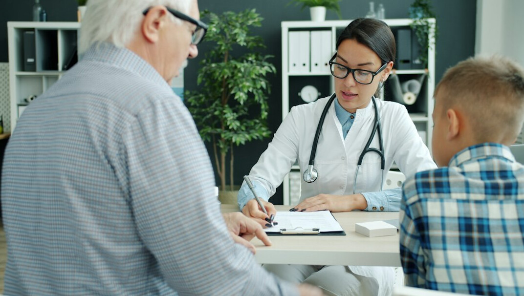 doctor checking patient records